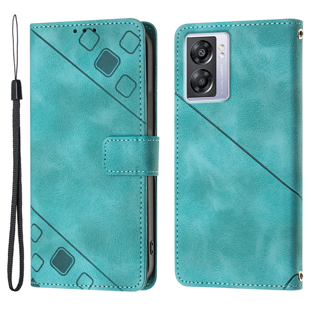 PT005 YB Imprinting Series-6 For Oppo A57 4G A57 (2022) 5G A77 5G Skin Touch Phone Protective Shell Leather Stand Wallet Anti-drop Case PT005 YB Imprinting Series-6 For Oppo A57 4G A57 (2022) 5G A77 5G Skin Touch Phone Protective Shell Leather Stand Wallet Anti-drop Case